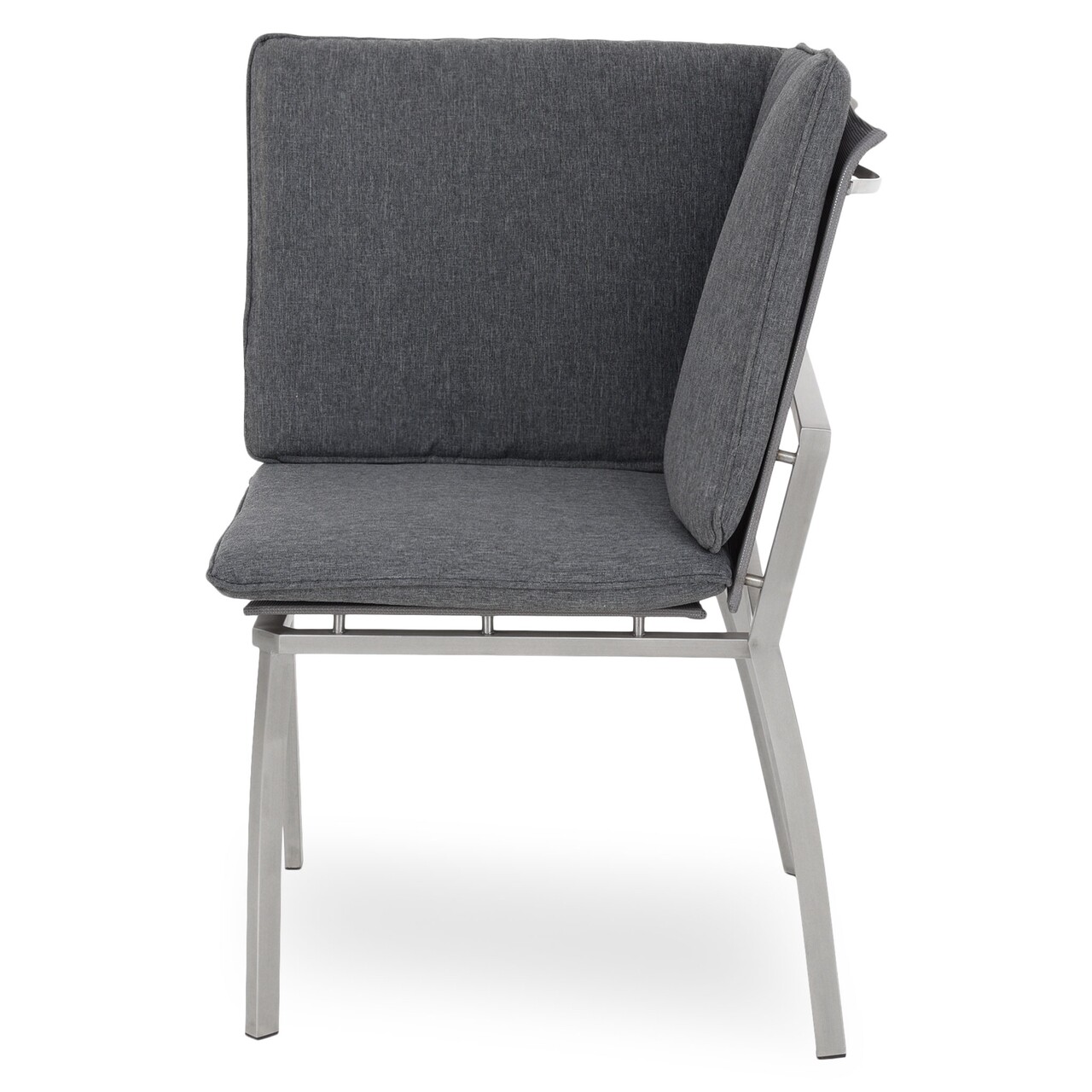 Element colt, Collodi, L.61 l.61 H.92.5 cm, inox, gri/natur - imagine 5